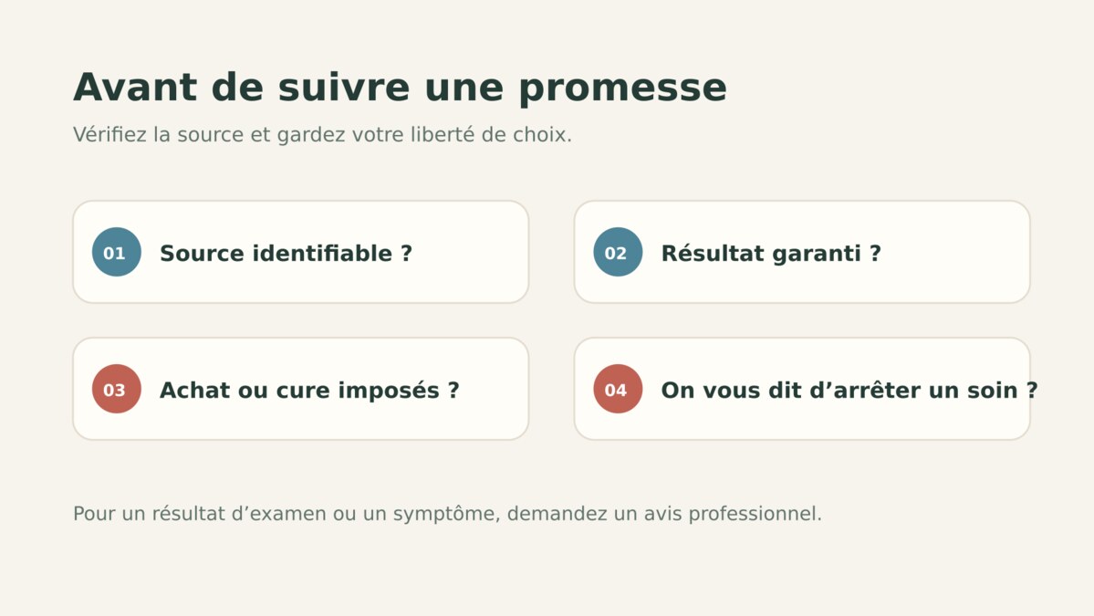 Quatre questions pour examiner avec prudence une promesse de décalcification de la glande pinéale.